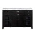 Hussein - Server With Marble Top - Marble & Black Finish