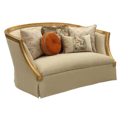 Daesha - Loveseat - Tan Flannel & Antique Gold