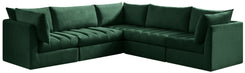 Jacob - Modular Sectional 5 Piece - Green - Fabric