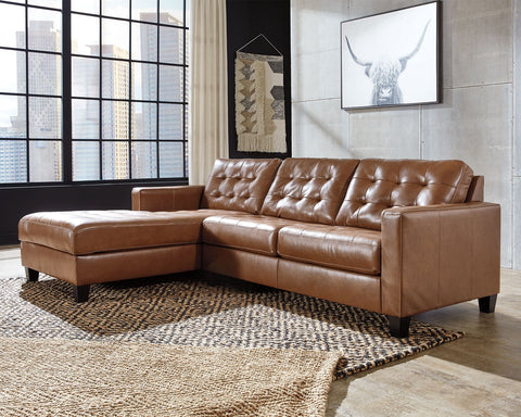 Dark Brown / 2-Piece Sectional with Left-Arm Facing Chaise