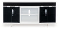 Gardoni - White / Black - XL TV Stand With Fireplace Option