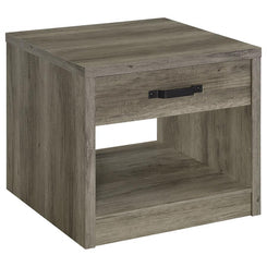 Felix - 1-Drawer Engineered Wood Side End Table - Gray Driftwood