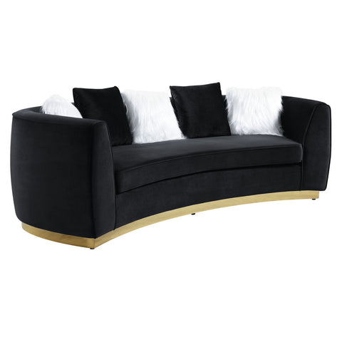 Achelle - Sofa - Black Velvet