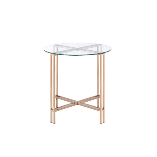 Veises - End Table - Champagne