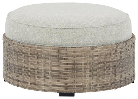 Calworth - Beige - Ottoman With Cushion