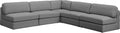 Beckham - Modular Sectional 5 Piece - Gray - Fabric - Modern & Contemporary