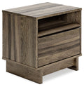 Shallifer - Brown - One Drawer Night Stand