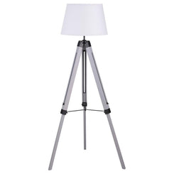 Dayton - Empire Shade Metal Tripod Floor Lamp - Gray