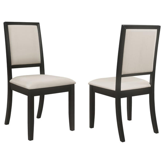 Louise - Upholstered Wood Dining Side Chairs (Set of 2) - Black