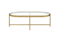 Charrot - Coffee Table - Clear Glass & Gold Finish