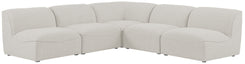 Miramar - Modular Sectional 5 Piece - Cream - Fabric - Modern & Contemporary