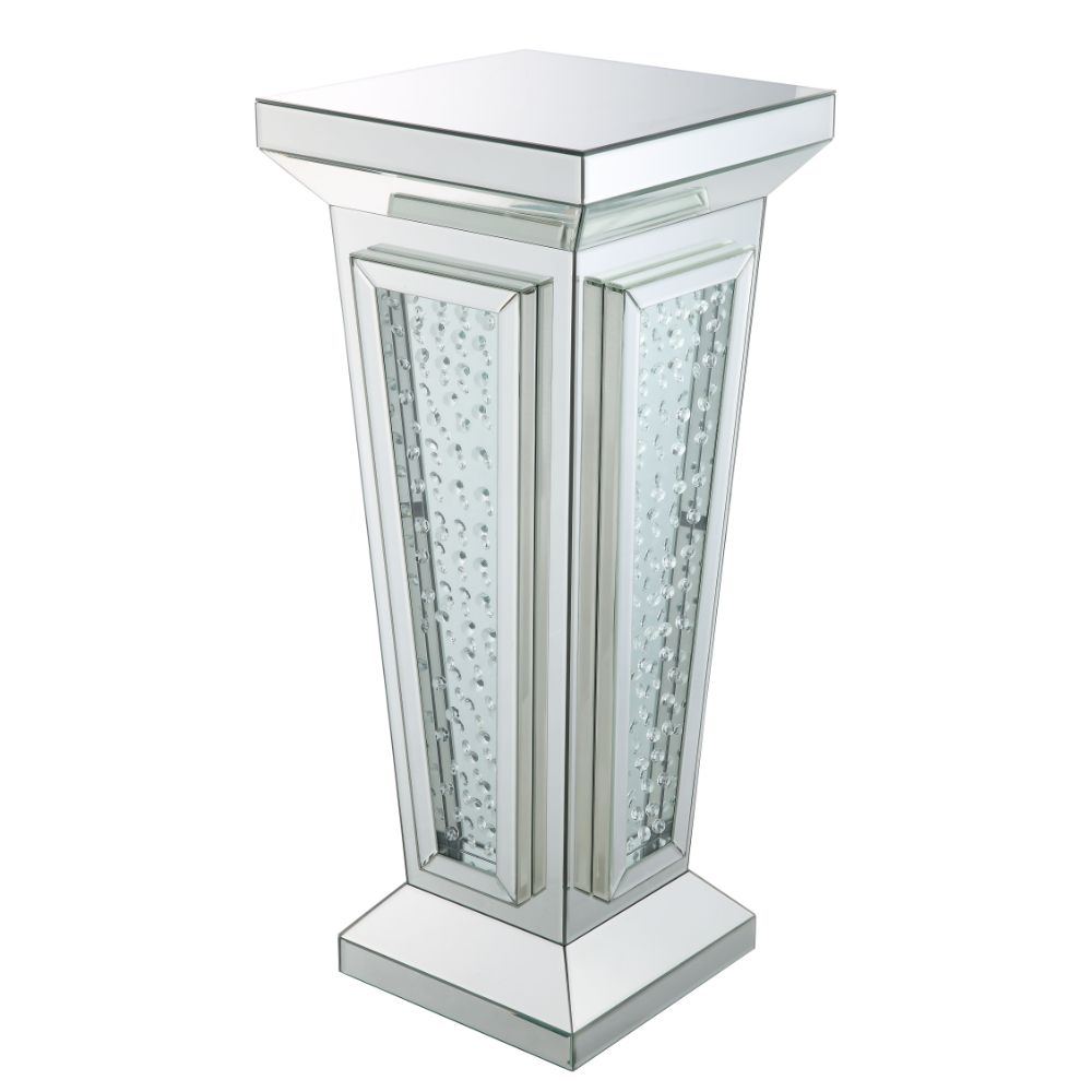 Nysa - Pedestal Stand - Mirrored & Faux Crystals - 36