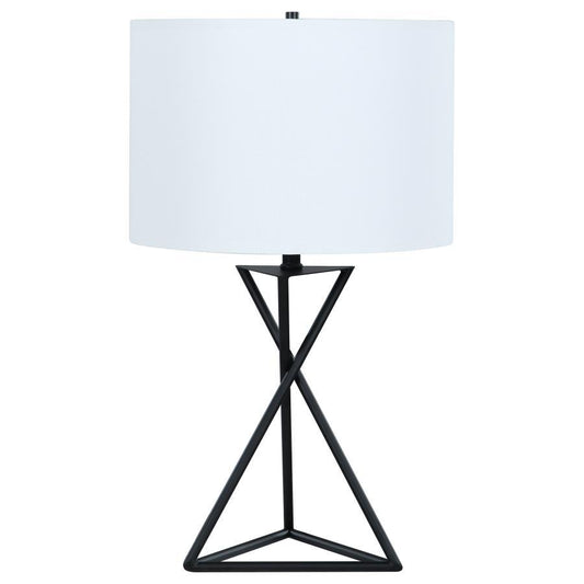 Mirio - Drum Shade Metal Bedside Table Lamp - Black