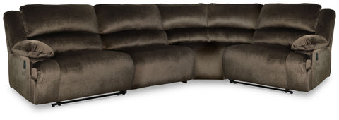 Dark Brown / 4 Pc. Reclining Sectional