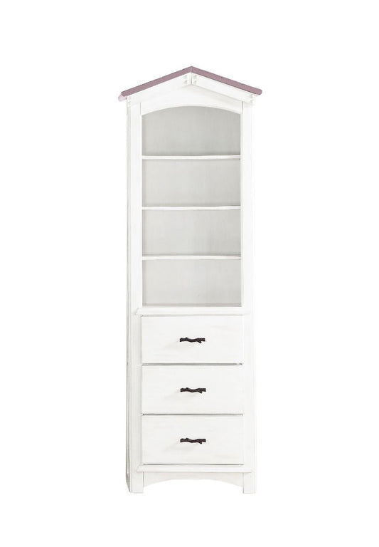 Tree House - Bookshelf - Pink & White Finish