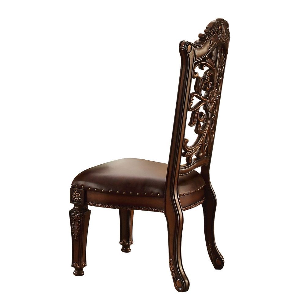 Vendome - Side Chair (Set of 2) - PU & Cherry - Wood - 48