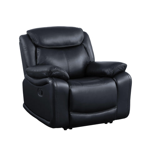 Ralorel - Recliner - Black Top Grain Leather