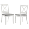 Hollis - Cross Back Wood Dining Side Chair (Set of 2) - White