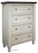 Stone - Chest With 4 Drawers - Antiqued Ivory / Weathered Gray