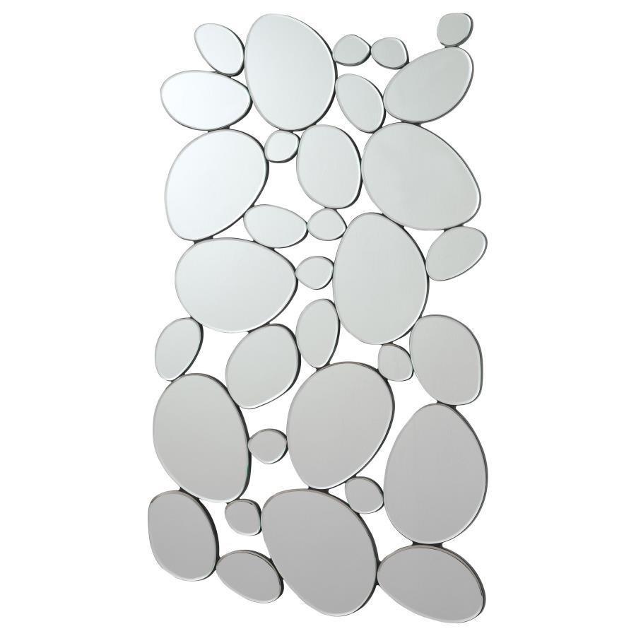 Topher - Pebble-Shaped Decorative Mirror - Silver