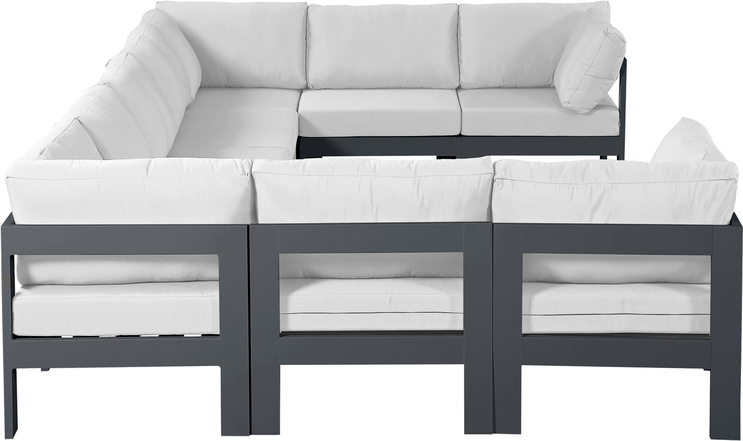 Nizuc - Outdoor Patio Modular Sectional - White - Modern & Contemporary