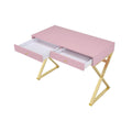 Coleen - Vanity Desk - Pink & Gold Finish - 31"