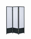 Calix - 3-Panel Room Divider Folding Shoji Screen - Black