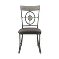 Landis - Side Chair (Set of 2) - Fabric & Gunmetal