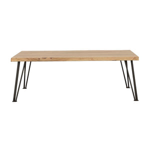 Zander - Coffee Table With Hairpin Leg - Natural And Matte Black