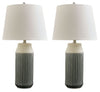 Afener - Ceramic Table Lamp (Set of 2) - Blue / Beige