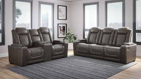 Gray / 2 Pc. - Power Sofa, Loveseat