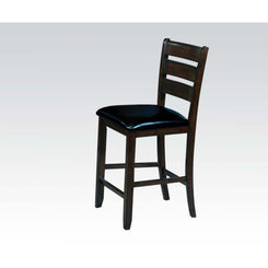 Urbana - Counter Height Chair (Set of 2) - Black PU & Espresso