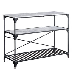 Jakob - Kitchen Cart - Black & Concrete Finish