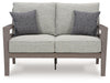 Hillside Barn - Loveseat W/Cushion - Gray / Brown