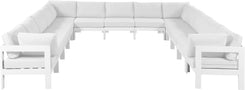 Nizuc - Outdoor Patio Modular Sectional 13 Piece - White - Fabric