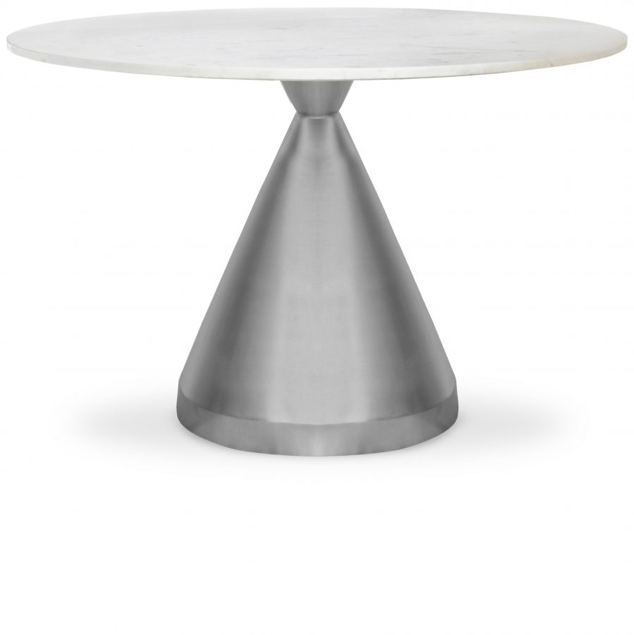 Emery - Dining Table - White - Marble/Stone