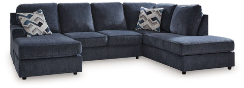 Light Blue / 2 Pc. Left Arm Facing Sofa Chaise Sectional