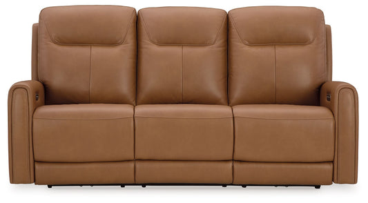 Tryanny - Butterscotch - Power Reclining Sofa With Adj Headrest