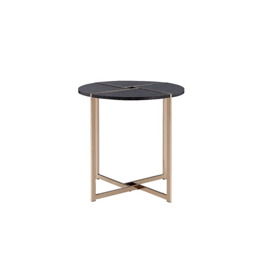 Bromia - End Table - Black & Champagne