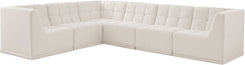 Relax - Modular Sectional 6 Piece - Cream - Fabric