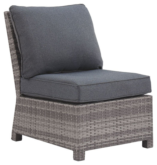 Salem - Gray - Armless Chair w/Cushion