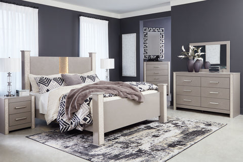 Dark Gray / 7 Pc. Bed, Dresser, Mirror, Chest / Queen