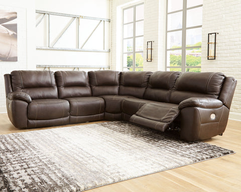 Dark Brown / 5 Pc. Power Reclining Sectional