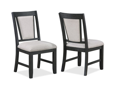 Stevens - Side Chair (Set of 2) - Charcoal & Gray