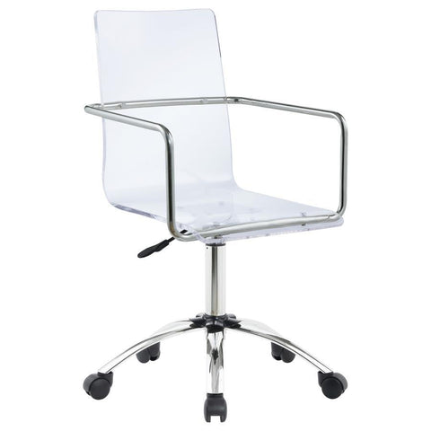 Amaturo - Acrylic Adjustable Home Office Desk Chair - Clear