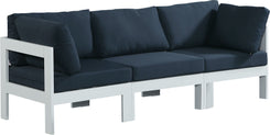 Nizuc - Outdoor Patio Modular Sofa 3 Seats- Navy - Modern & Contemporary