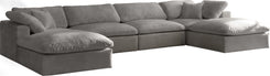 Cozy - Modular Sectional 6 Piece Cloud - Grey - Fabric