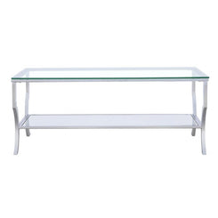 Saide - Rectangular Glass Top Coffee Table - Chrome