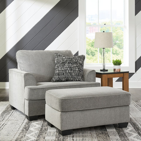 Gray / 2 Pc. Chair And A Half, Ottoman