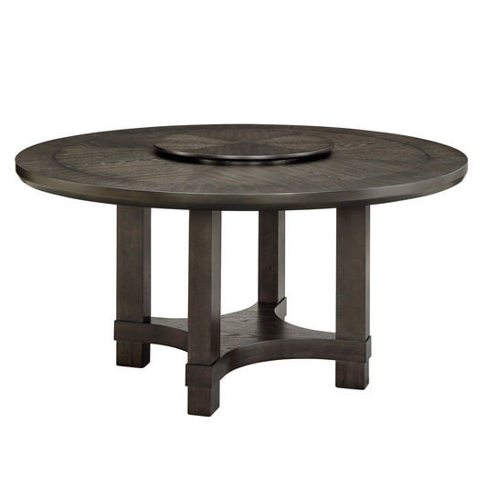 Jeffries - Round Table With Lazy Susan - Espresso